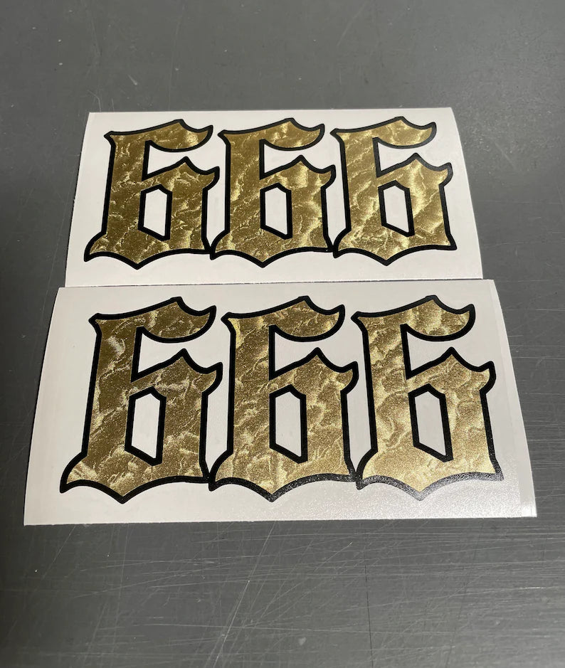 666's Fairing Battery Box Racing Sticker