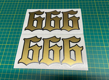 666's Fairing Battery Box Racing Sticker