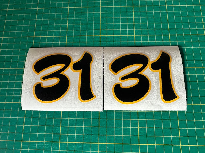 Harley Davidson Racing Numbers Script Style