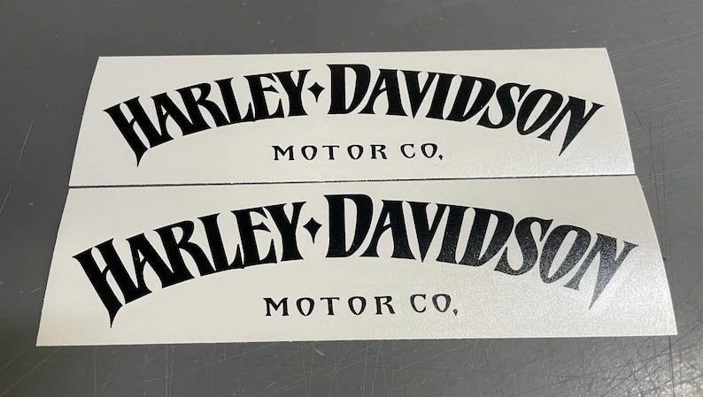 Harley Iron Curved Tank Decal