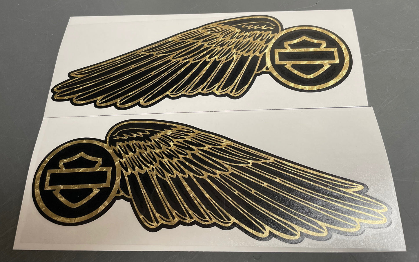 Harley Winged Shield Outline Logo Sticker Decal