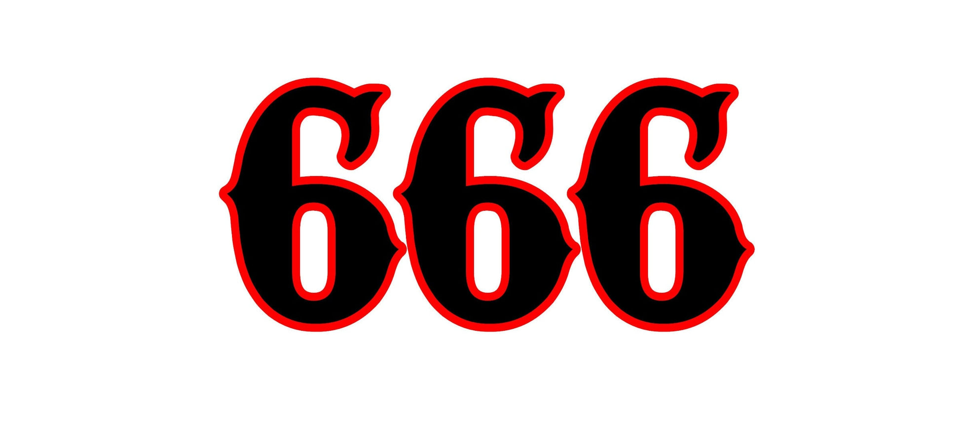 Harley Davidson 666's Racing Sticker Decal Cowboy Style