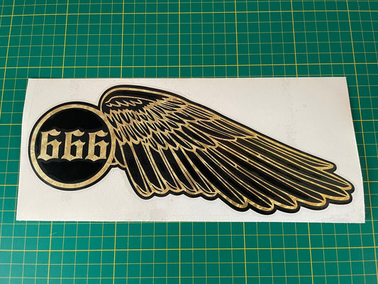 Harley Davidson Sticker Winged 6's Logo Decal