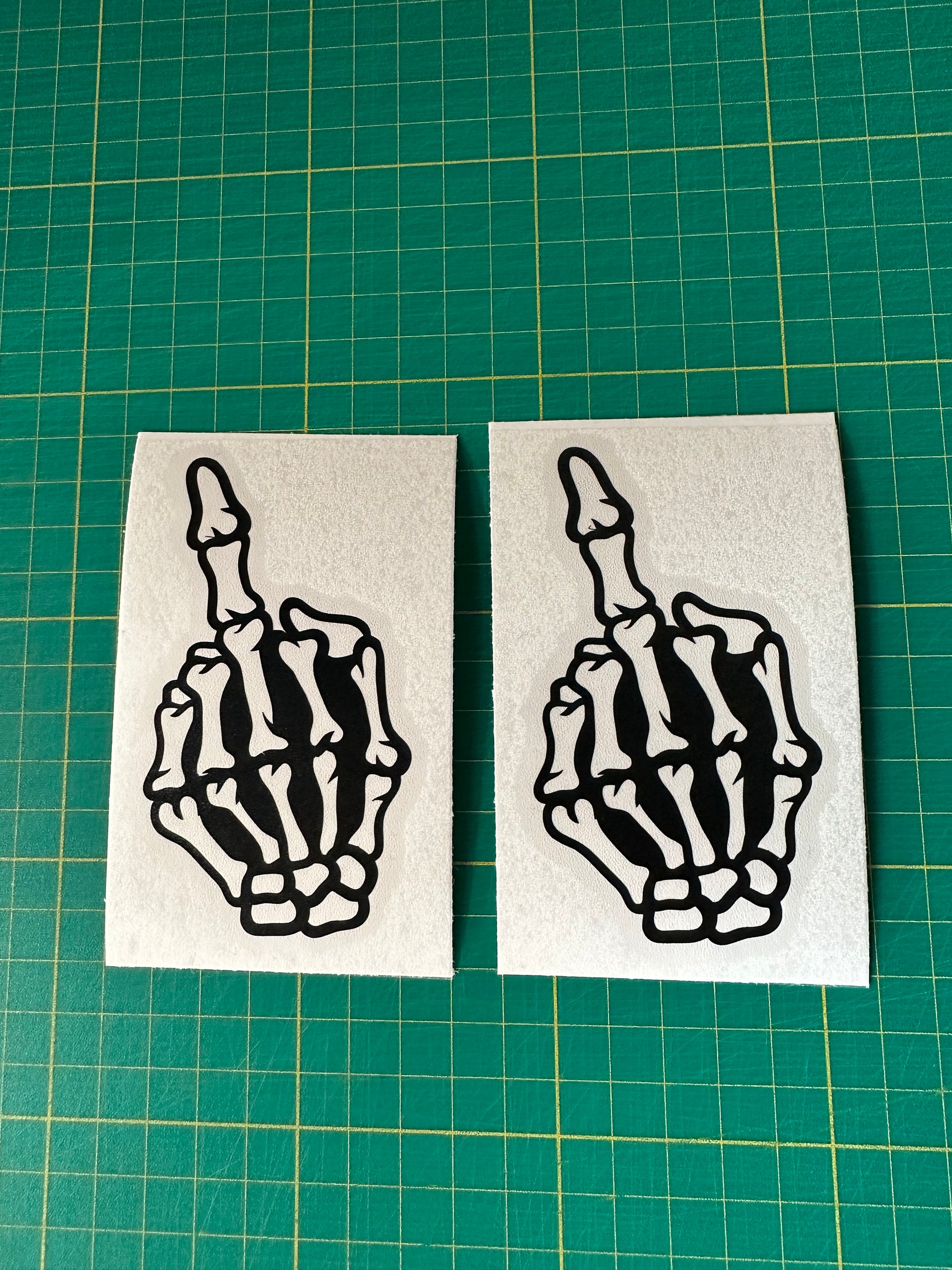 Middle Finger Skull Sticker 2.0 Decal